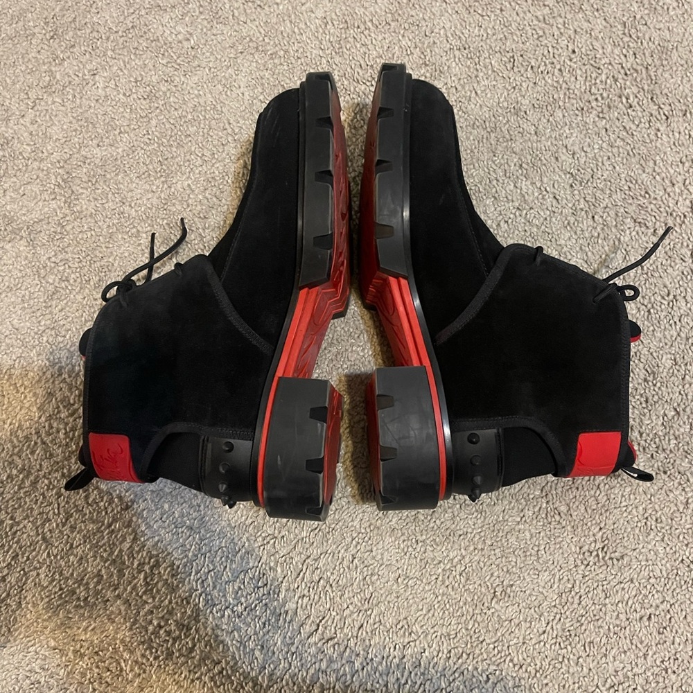 Christian Louboutin Black Suede Boots - Picture 3 of 5